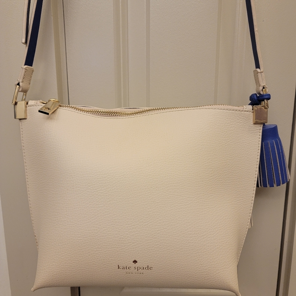 kate spade Cream and Blue Crossbody Bag